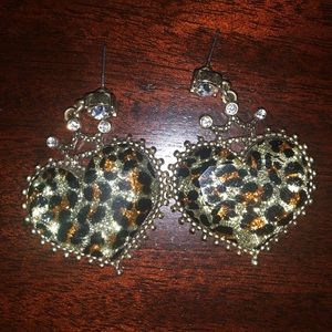 Betsey Johnson Cheetah Earrings